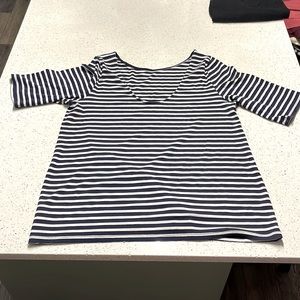 Old Navy Blue & White striped blouse/Size XXL